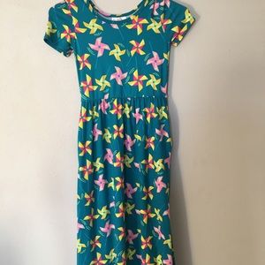 Dot Dot Smile Blue Pinwheel Maxi Dress